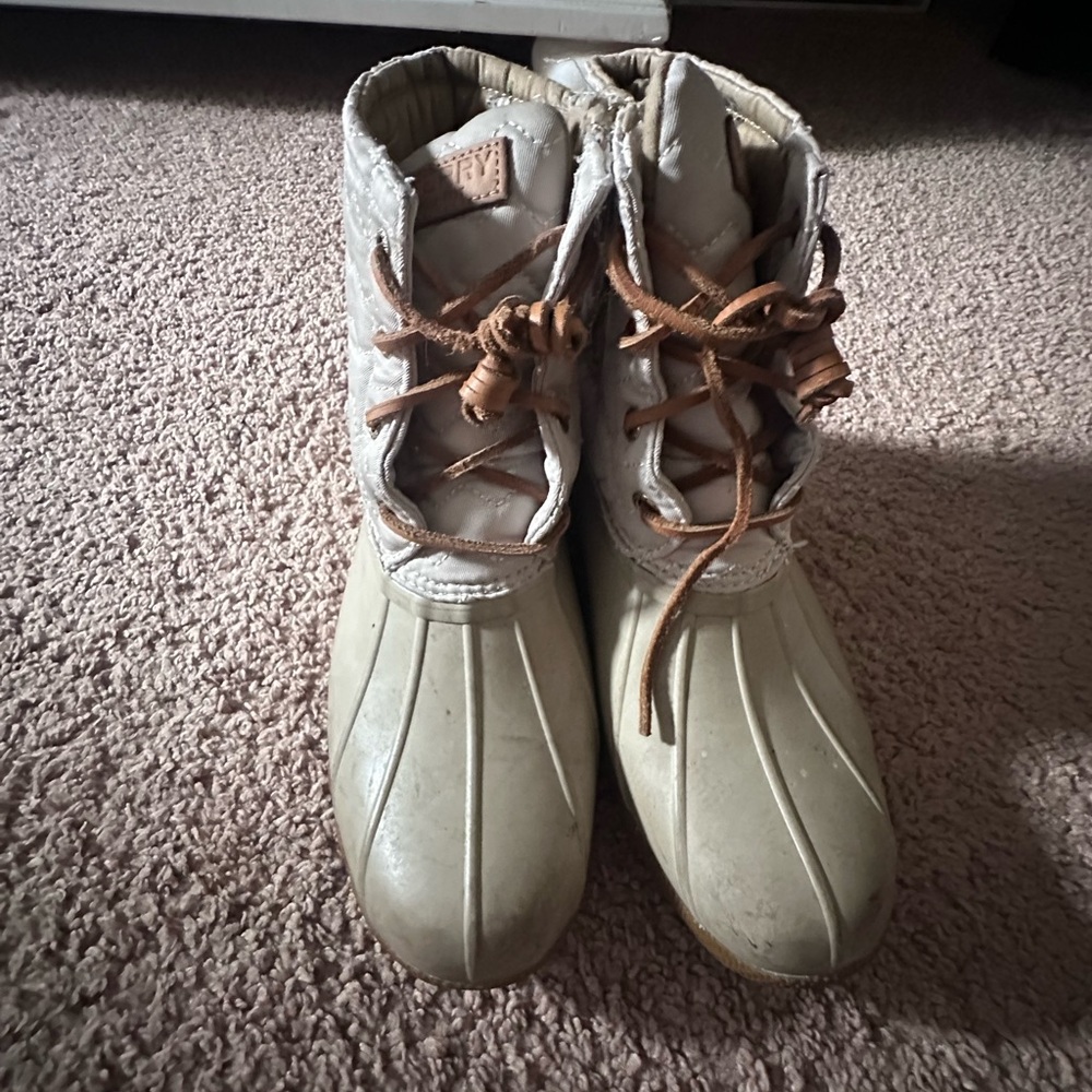 Sperry Women's Winter Boots - Cream and Tan